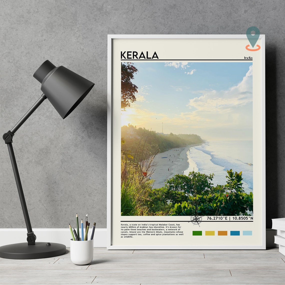 Kerala Print Vintage Poster Kerala Wall Art Kerala Poster Kerala Photo Kerala Poster Print Kerala Wall Dcor India Poster India Art - Image 5