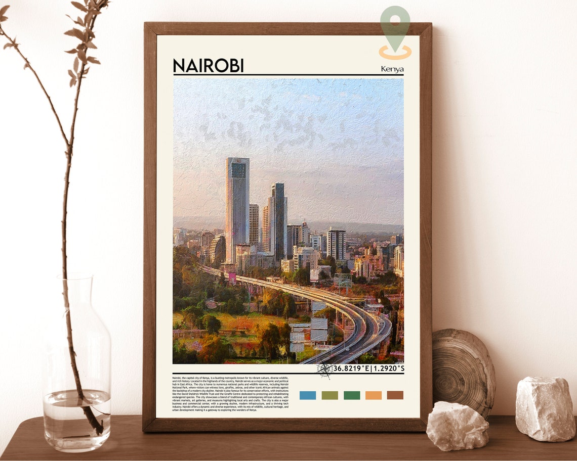 Nairobi Print Vintage Poster Nairobi Wall Art Nairobi Poster Nairobi Photo Nairobi Poster Print Kenya Poster Nairobi City