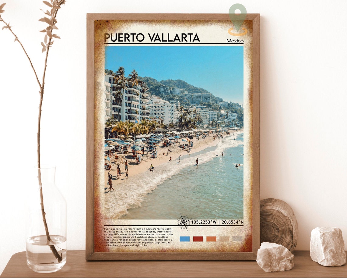 Puerto Vallarta Print Vintage Poster Puerto Vallarta Art Puerto Vallarta Poster Puerto Vallarta Photo Mexico Poster Travel Gift - Image 6