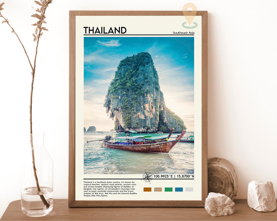 Thailand Print Vintage Poster Thailand Wall Art Thailand Poster Thailand Photo Thailand Poster Print Thailand Poster