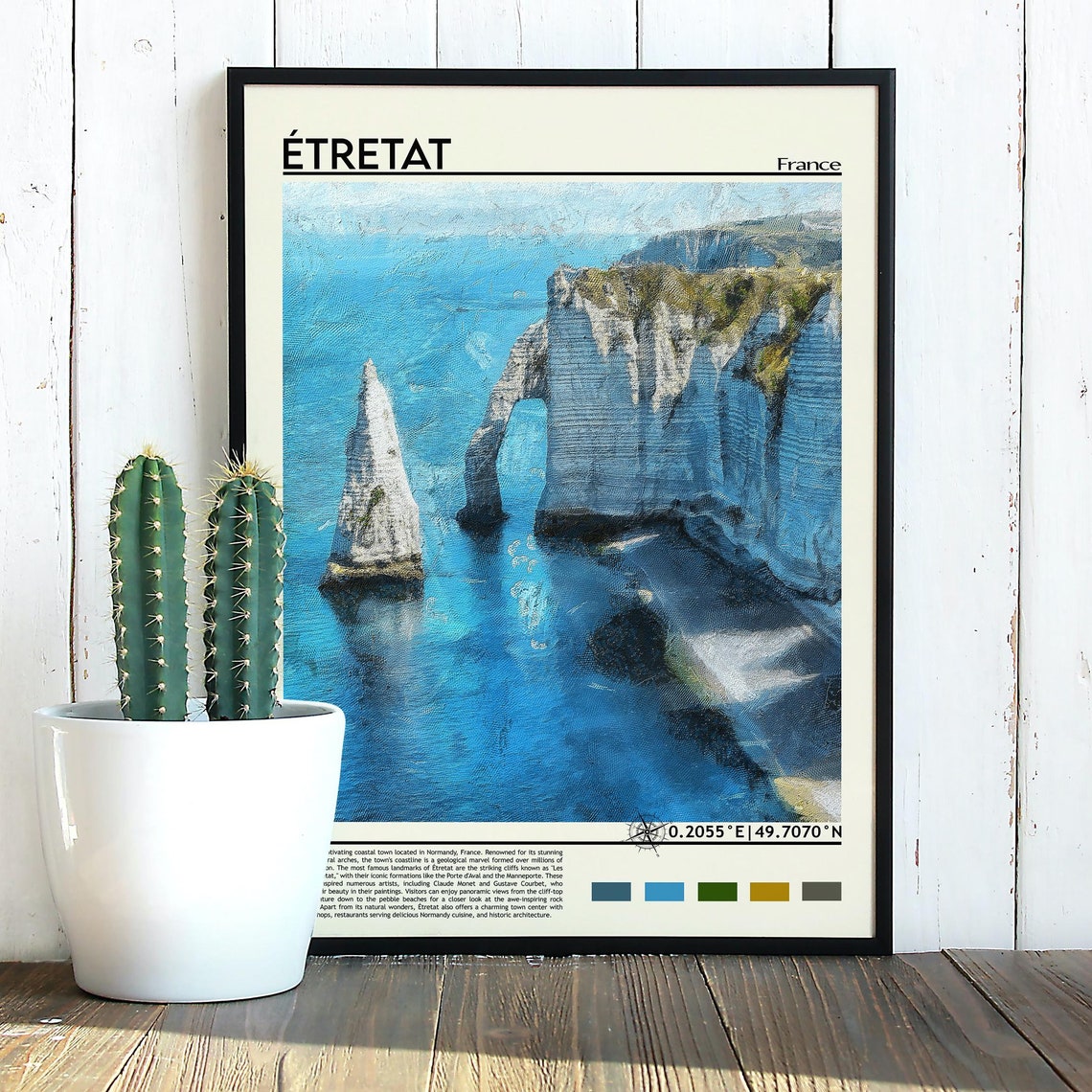 Etretat Print Etretat Poster Etretat Wall Art Etretat Travel Print Etretat Art Print Etretat Artwork Etretat Photo France Travel - Image 3