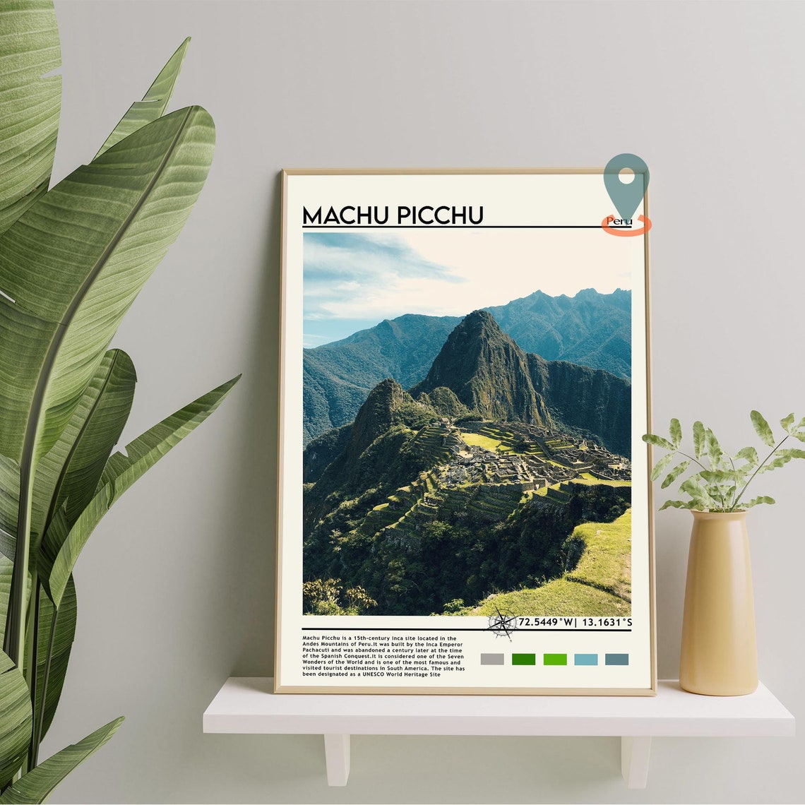 Machu Picchu Peru Ancient Inca Ruins Andes Mountain View Poster - Image 2