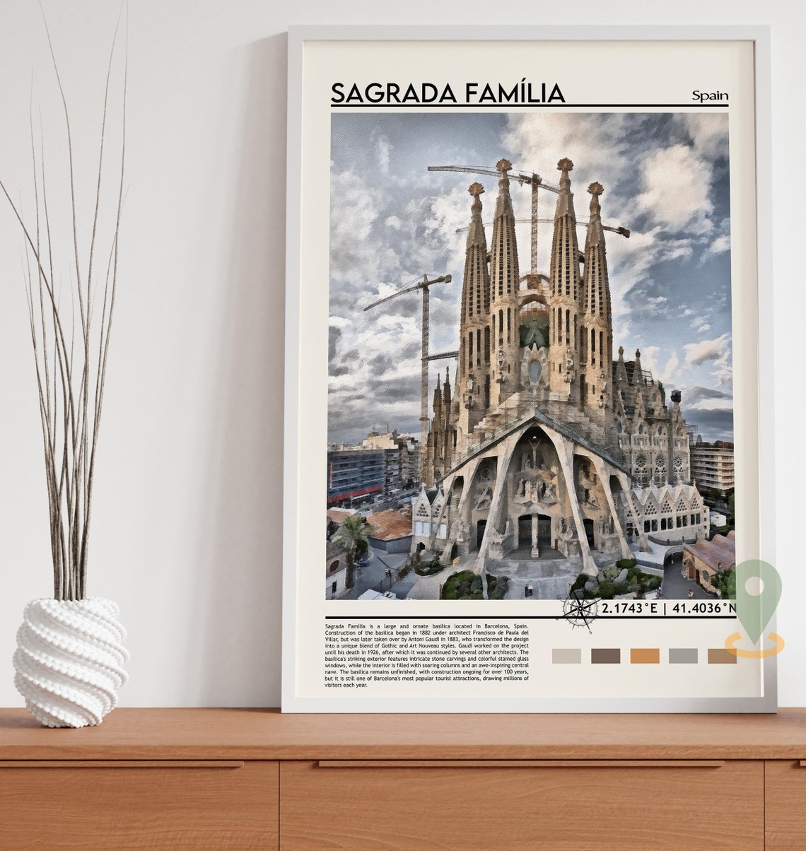 Sagrada Famlia Print Sagrada Famlia Poster Sagrada Famlia Wall Art Sagrada Famlia Travel Sagrada Famlia Barcelona Print Spain - Image 3