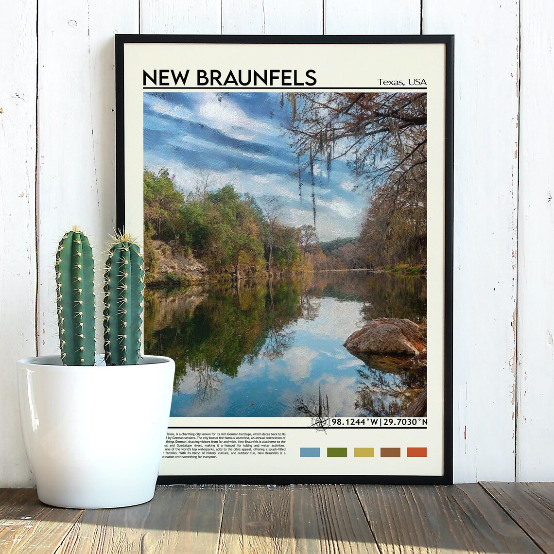 New Braunfels Print New Braunfels Wall Art New Braunfels Poster New Braunfels Photo New Braunfels Poster Print New Braunfels Texas - Image 2