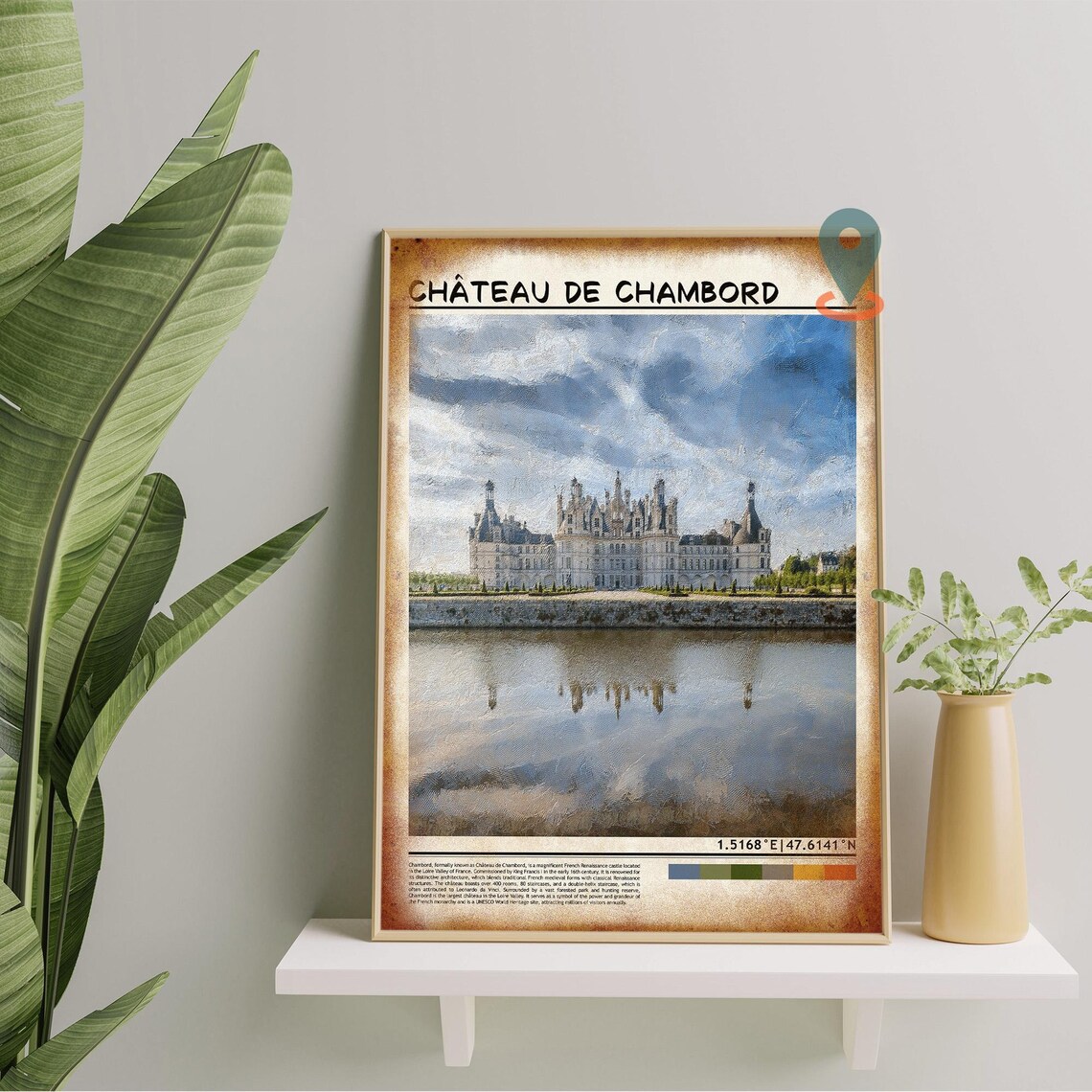 Chateau de Chambord France Renaissance Castle Reflection Photo Poster - Image 5