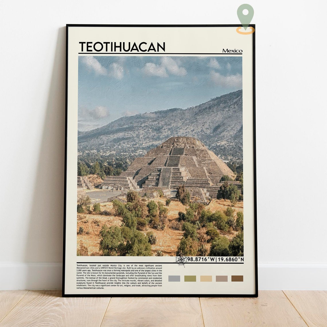 Teotihuacan Print Teotihuacan Wall Art Teotihuacan Poster Teotihuacan Photo Teotihuacan Wall Decor Mexico Travel Poster Teotihuacan - Image 2