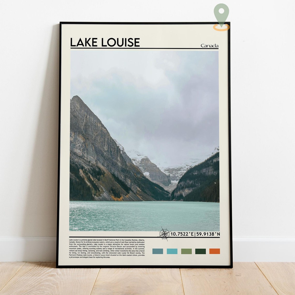 Lake Louise Canada Turquoise Glacial Lake Mountain Peaks Poster - Image 4