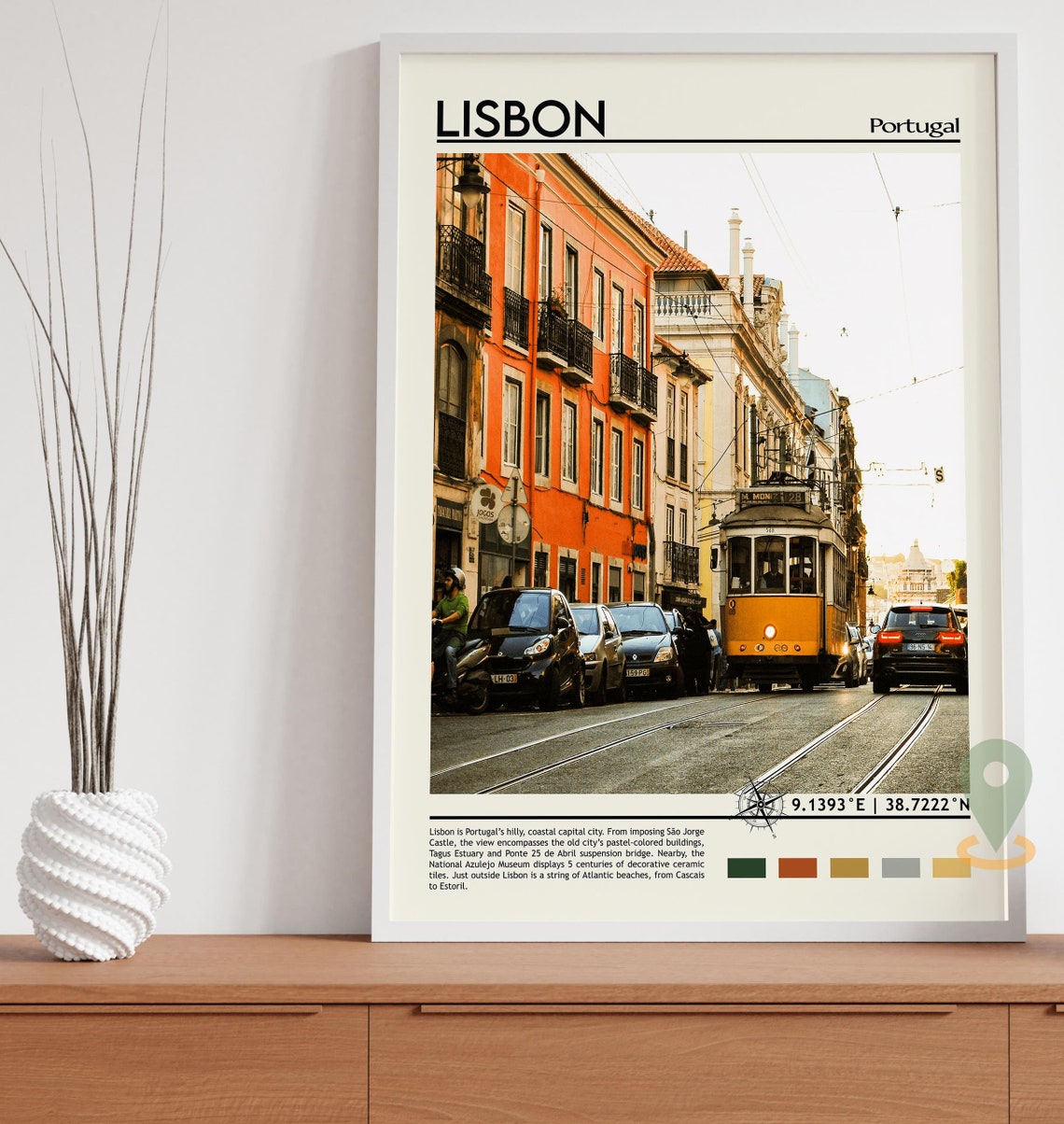 Lisbon Print Lisbon Poster Lisbon Wall Art Lisbon Travel Lisbon Art Print Lisbon Artwork Lisbon Photo Lisbon Lisbon Portugal Print - Image 3