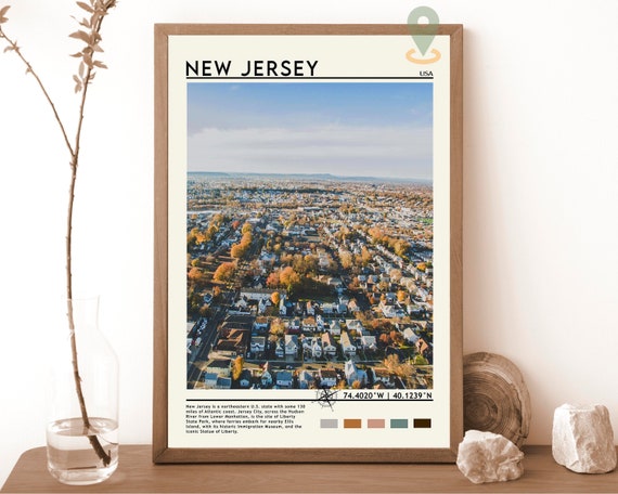 New Jersey Travel Poster New Jersey Print New Jersey Wall Art New Jersey Vintage Poster New Jersey Photo New Jersey Poster Print