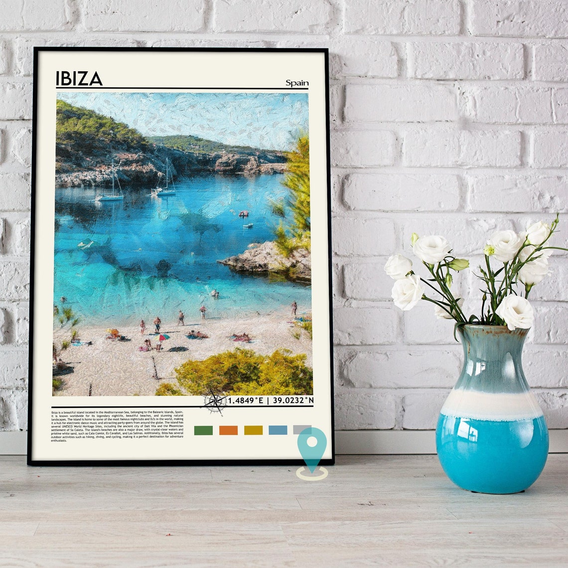 Ibiza Print Ibiza Poster Ibiza Wall Art Ibiza Travel Ibiza Art Print Ibiza Artwork Ibiza Photo Ibiza Painting Ibiza Spain Print - Image 2