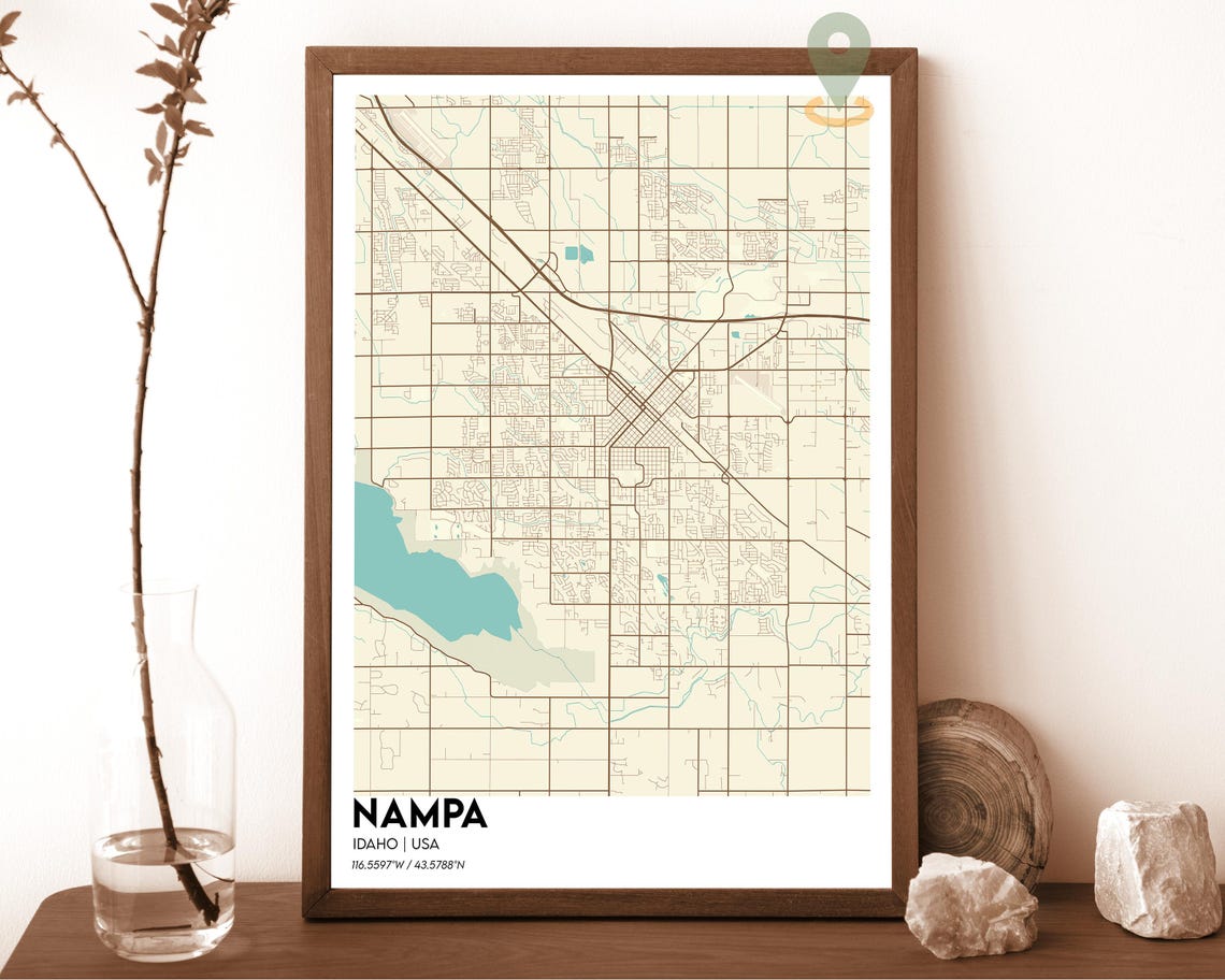 Nampa Map Nampa Map Print Nampa Wall Art Nampa Travel Poster Nampa Poster Nampa Photo Nampa City Map Nampa Idaho Poster - Image 5