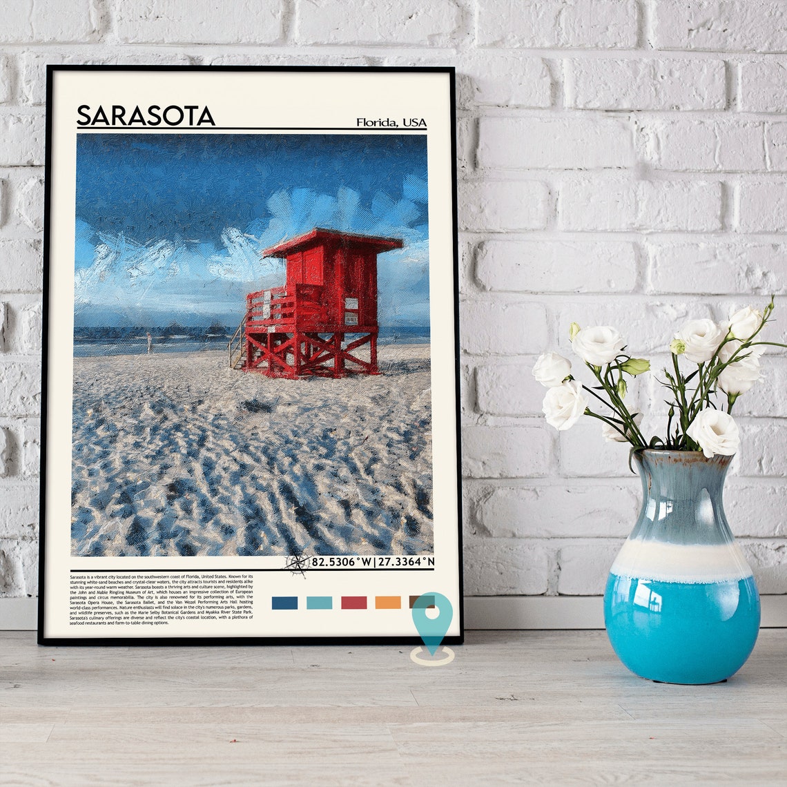 Sarasota Print Sarasota Poster Sarasota Wall Art Sarasota Travel Print Sarasota Art Print Sarasota Artwork Sarasota Photo Florida - Image 3