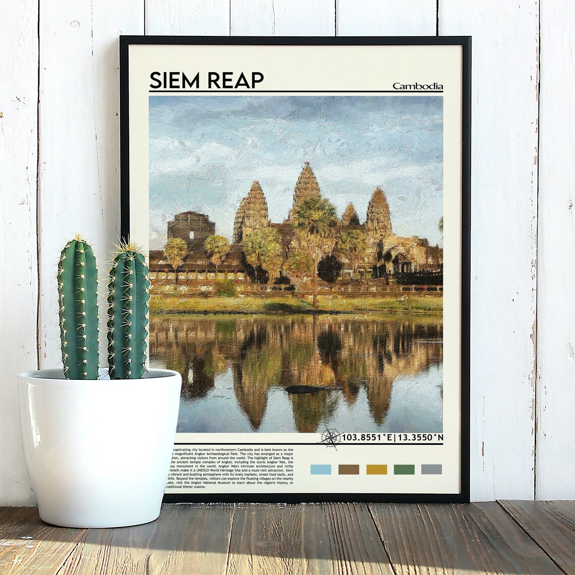 Siem Reap Print Siem Reap Poster Siem Reap Wall Art Siem Reap Travel Print Siem Reap Art Print Siem Reap Artwork Cambodia Travel Print - Image 3