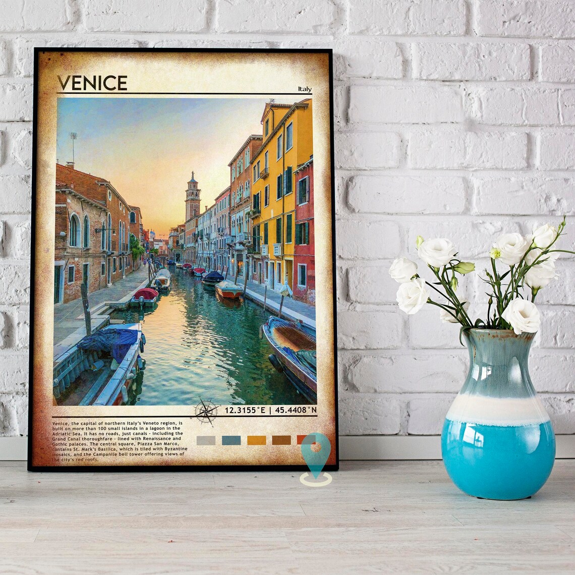 Venice Italy Sunset Canal Boats Photo Travel Poster Home Decor Art - Image 5