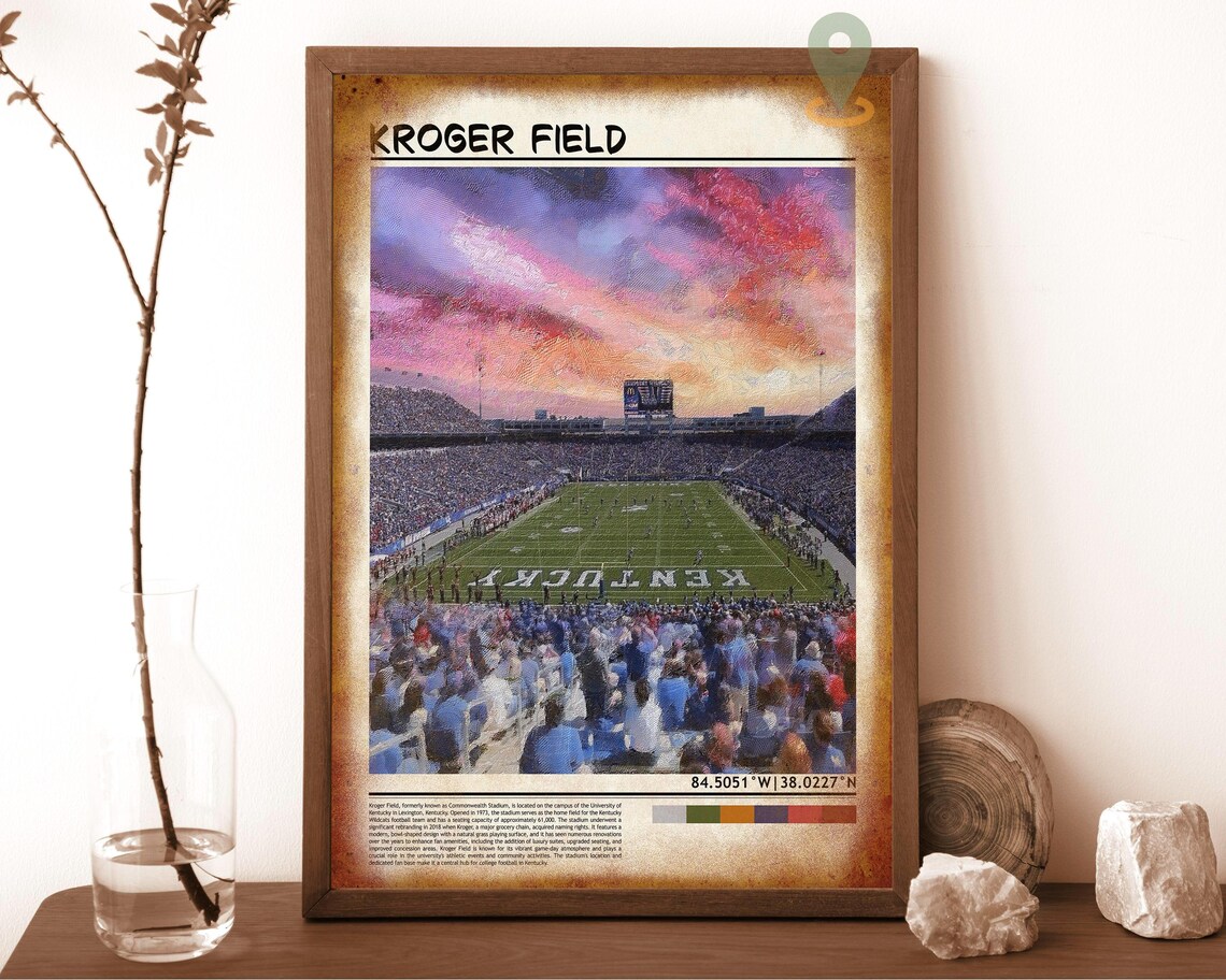 Kroger Field Kentucky Wildcats Sunset Football Game Day Poster - Image 6