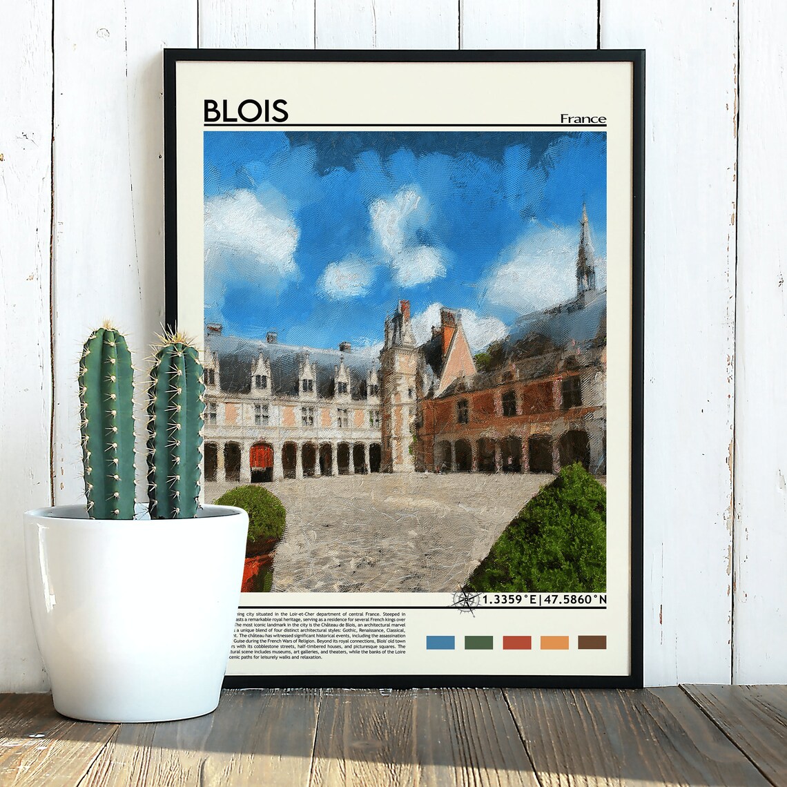 Blois France Historic Royal Chateau Courtyard Photo Travel Wall Art - Image 5