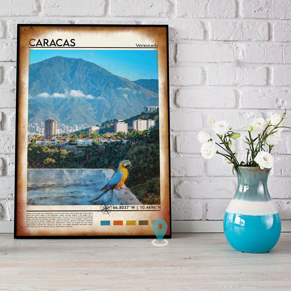 Caracas Print Vintage Poster Caracas Wall Art Caracas Poster Caracas Photo Caracas Poster Print Caracas Wall Decor Venezuela Poster - Image 4