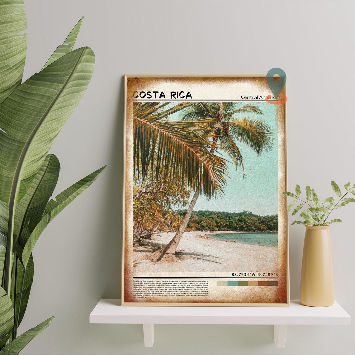 Costa Rica Tropical Beach Palm Tree Jungle Cove Photo Poster - Image 5