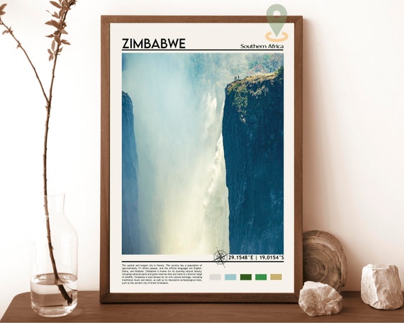 Zimbabwe Print Zimbabwe Photo Zimbabwe Poster Zimbabwe Painting Zimbabwe Artwork Zimbabwe City Harare Poster Zimbabwe Wall Art