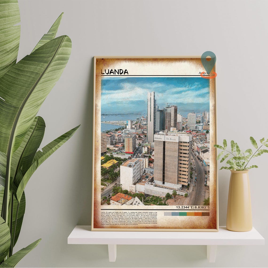 Luanda Angola Bay City Skyline Modern African Cityscape Poster - Image 2
