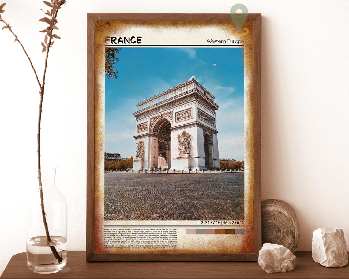 France Art France Artwork France Map France Photo France Poster France Print France Travel France Painting France Wall Art - Image 6