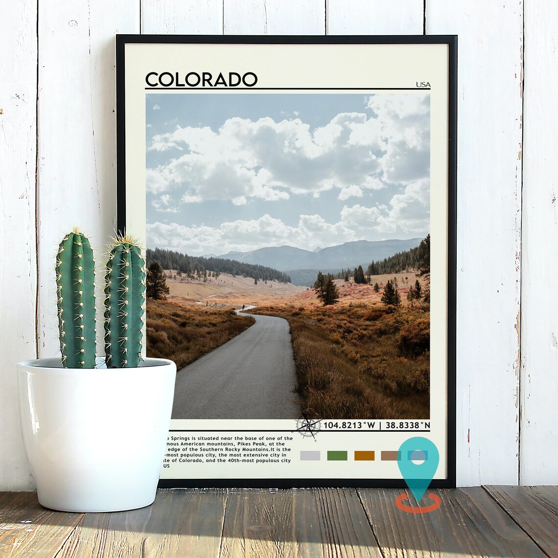 Colorado USA Rocky Mountain Road Scenic Drive Landscape Poster - Image 4