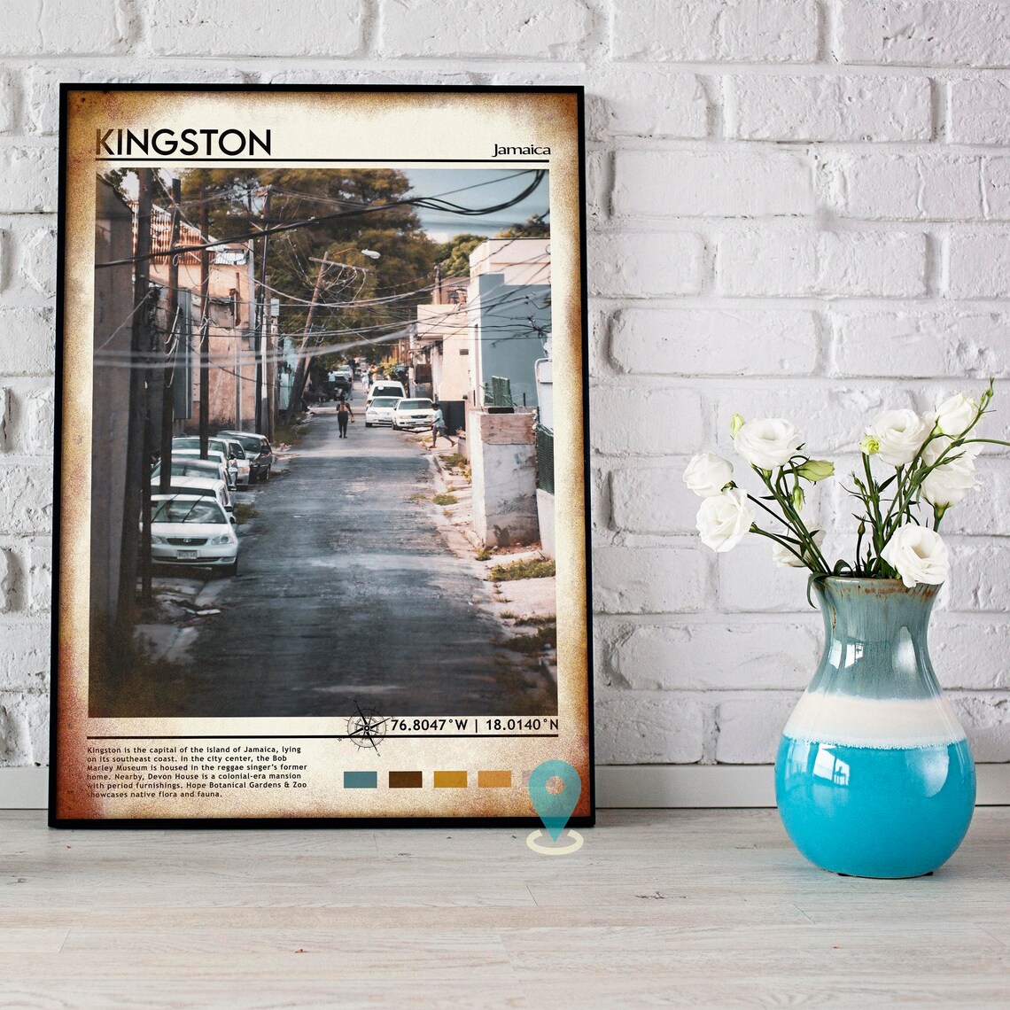 Kingston Print Vintage Poster Kingston Art Kingston Poster Kingston Photo Kingston Poster Print Jamaica Poster Travel Gift - Image 4