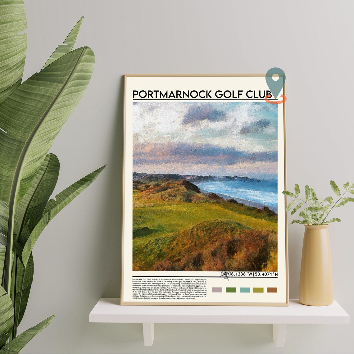 Portmarnock Golf Club Ireland Championship Links Course View Poster - Image 5