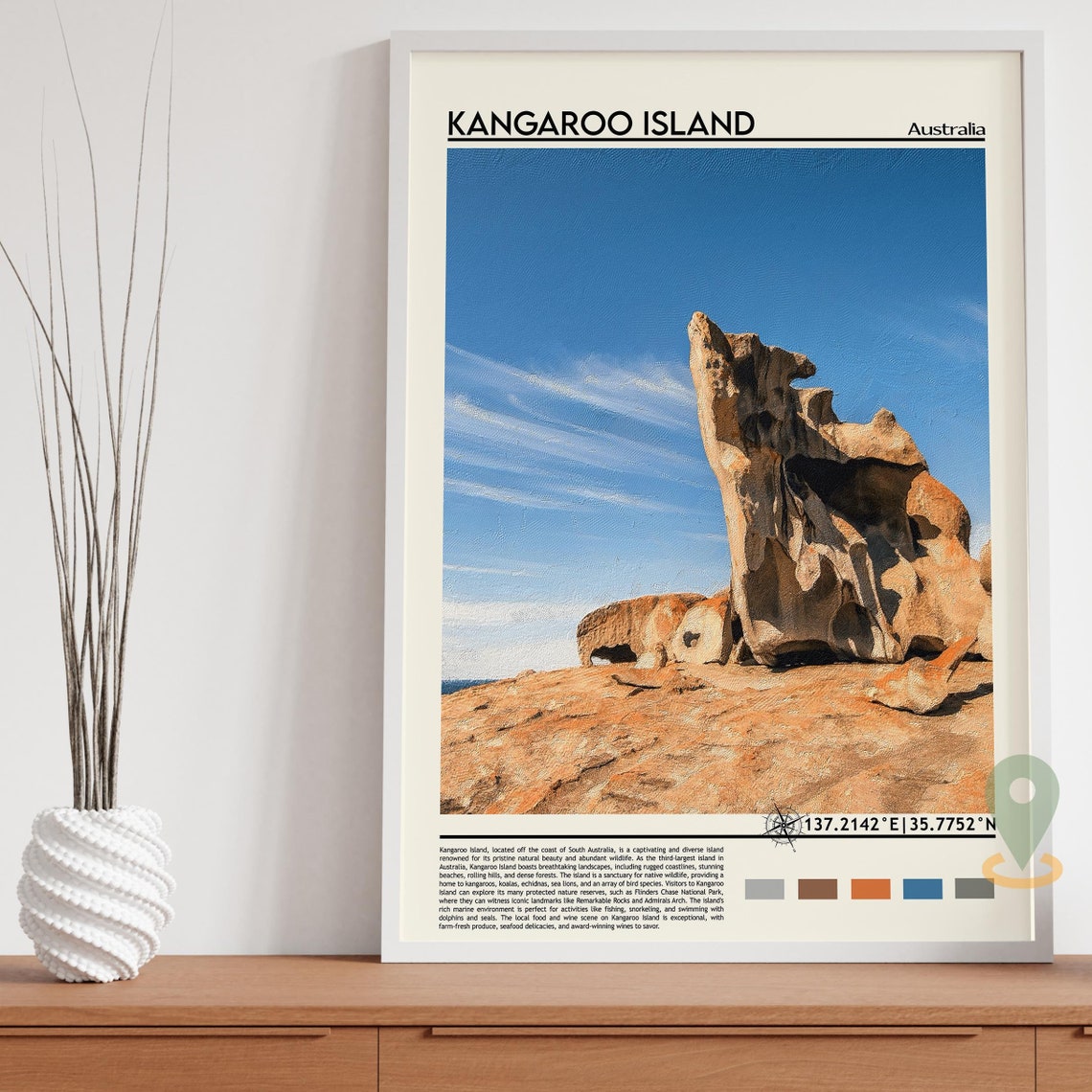 Kangaroo Island Australia Remarkable Rocks Coastal Travel Poster - Image 5