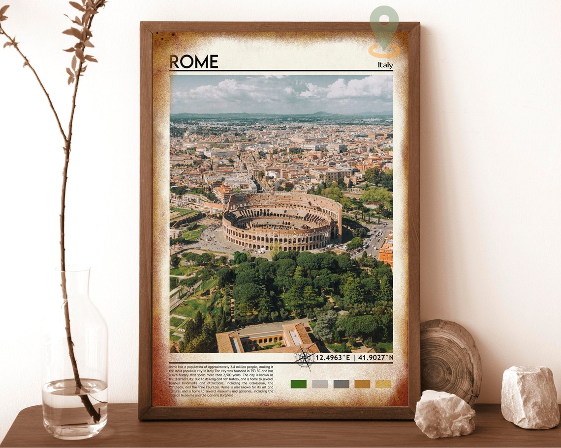 Rome Print Rome Poster Rome Wall Art Rome Travel Rome Art Print Rome Artwork Rome Photo Rome Italy Print Rome City Poster Italy - Image 6