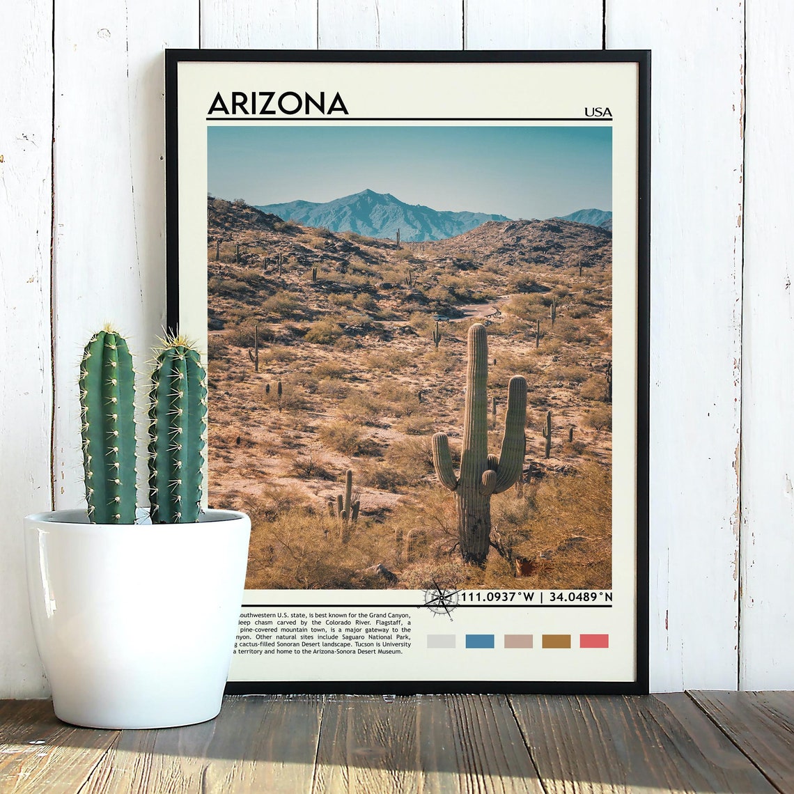 Arizona Print Arizona Photo Arizona Poster Arizona Painting Arizona Artwork Arizona City Phoenix Poster Arizona Gift Arizona State - Image 3