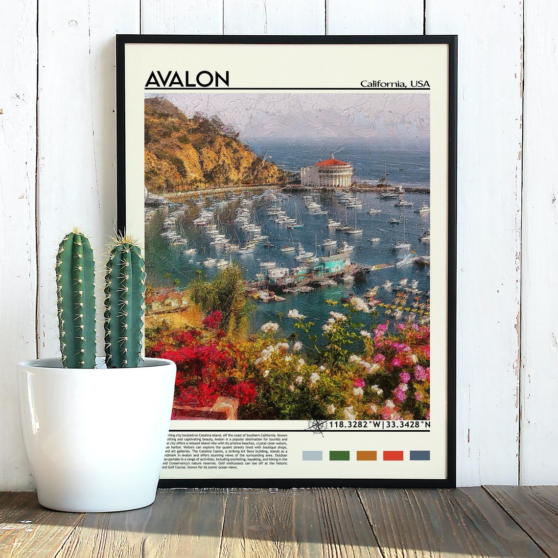 Avalon California Catalina Island Harbor Casino View Travel Poster - Image 5