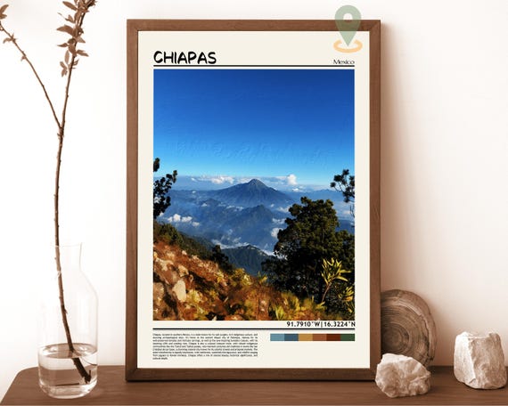 Chiapas Print Chiapas Wall Art Chiapas Poster Chiapas Photo Chiapas Poster Print Chiapas Travel Poster Chiapas Mexico