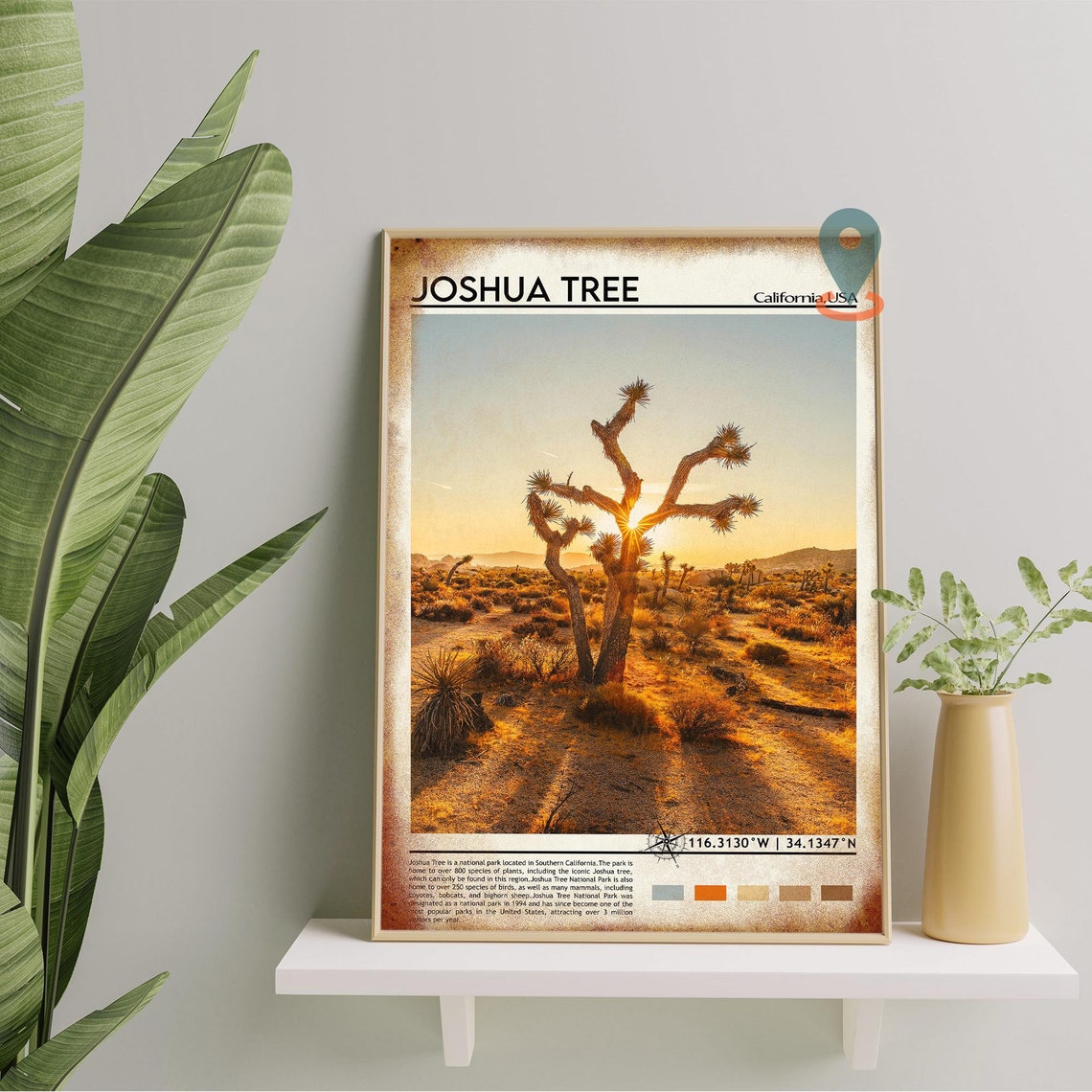 Joshua Tree California Desert Sunset Photography Travel Poster - Image 2