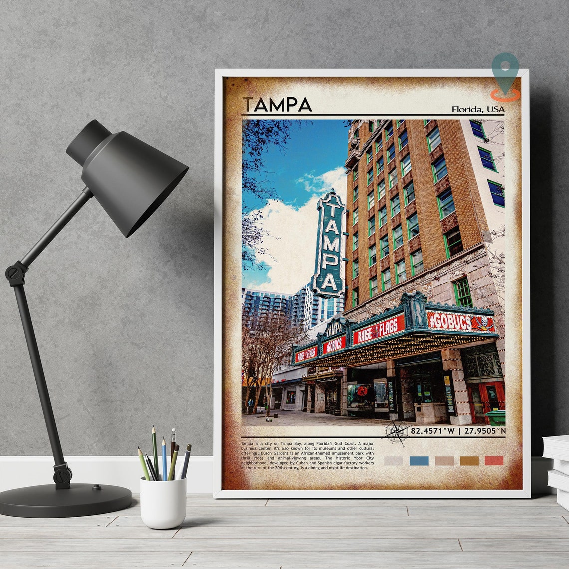 Tampa Print Tampa Art Poster Tampa Photo Tampa Poster Print Tampa Painting Florida Poster Tampa Artwork Tampa Cityscape - Image 4
