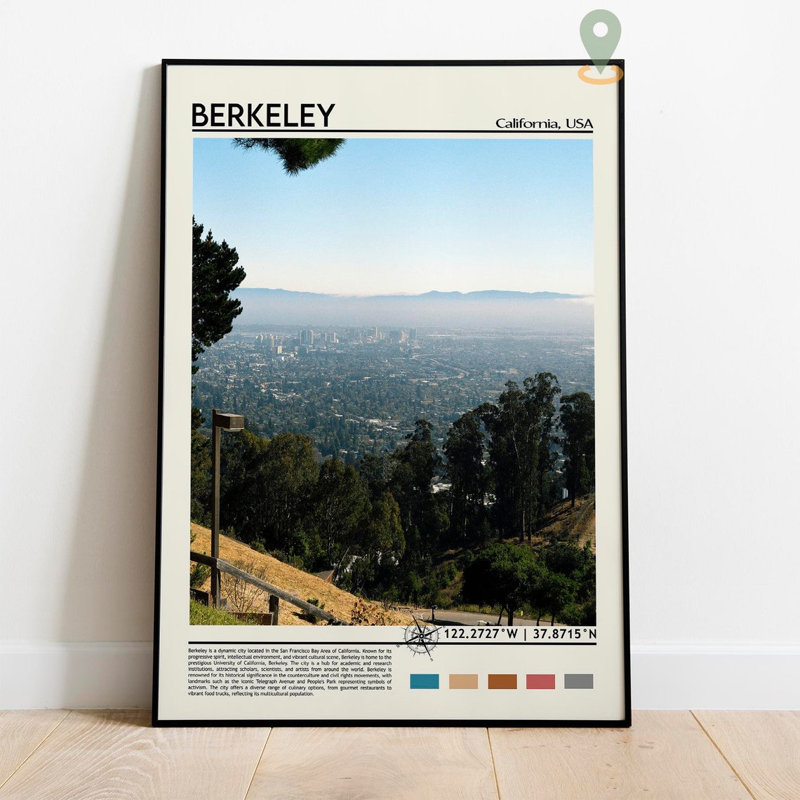 Berkeley California San Francisco Bay Hills View Photo Poster - Image 3