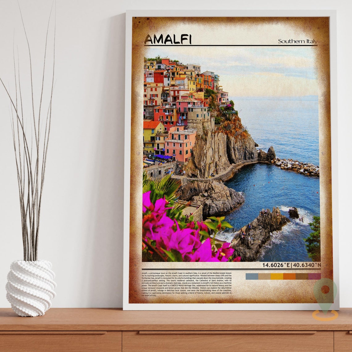 Amalfi Print Amalfi Wall Art Amalfi Poster Amalfi Photo Amalfi Poster Print Amalfi Wall Decor Italy Poster Print Amalfi Italy - Image 3