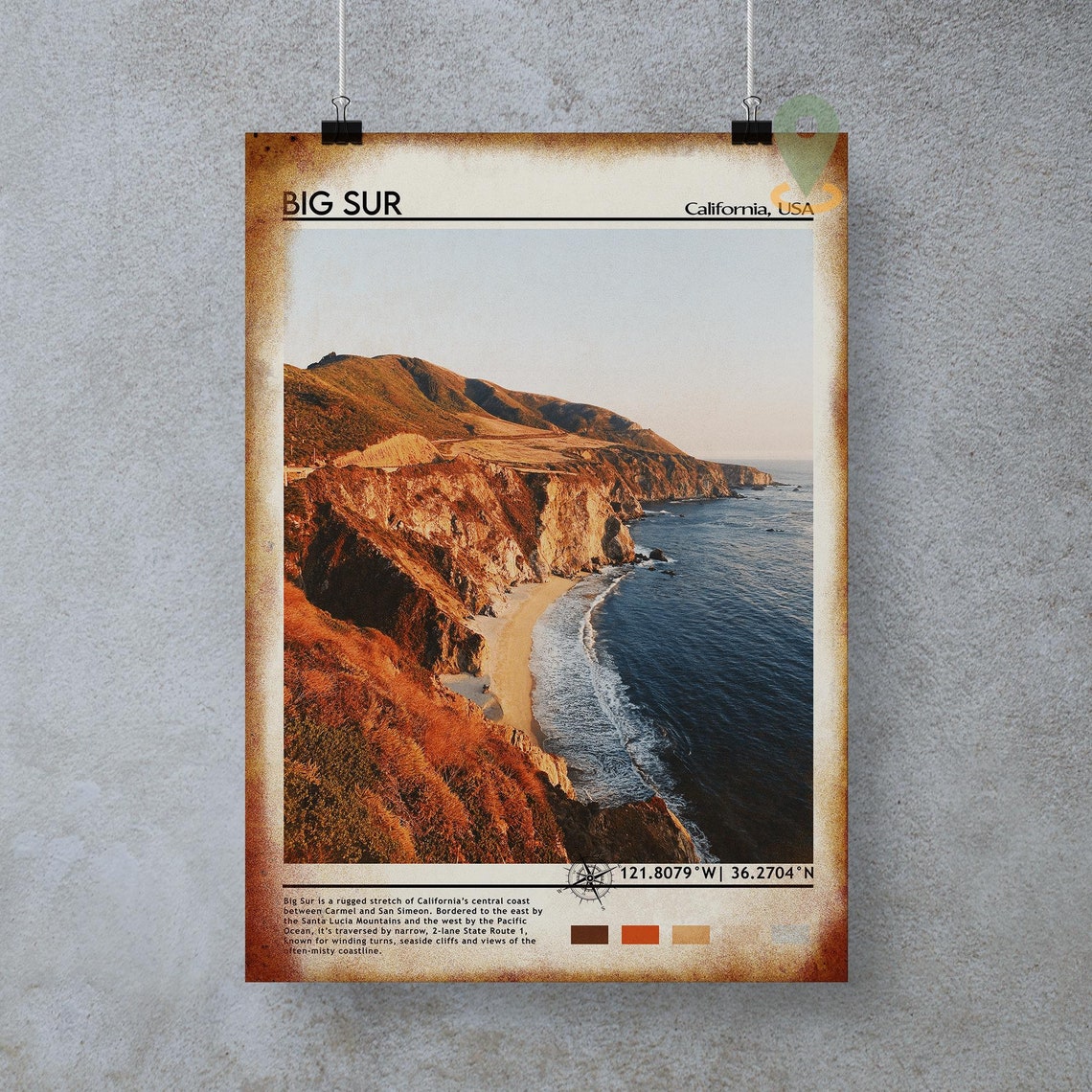 Big Sur Print Big Sur Art Big Sur Poster Big Sur Photo Big Sur Poster Print Big Sur Painting California Travel Print Big Sur Wall Art - Image 3
