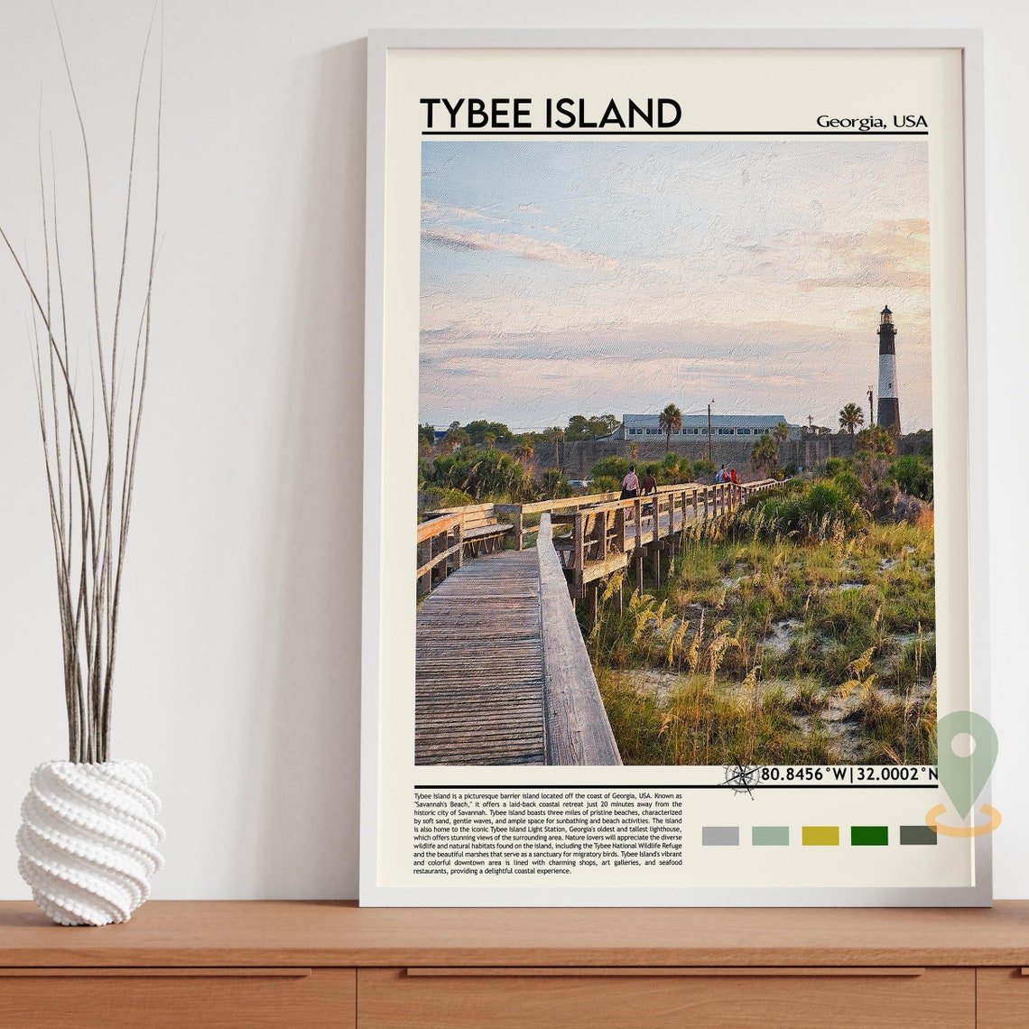 Tybee Island Georgia Lighthouse Boardwalk Beach Photo Poster - Image 5