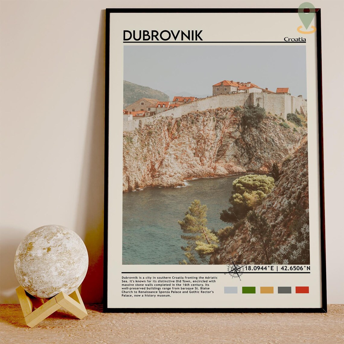 Dubrovnik Print Vintage Poster Dubrovnik Art Dubrovnik Poster Dubrovnik Photo Dubrovnik Poster Print Croatia Poster Travel Gift - Image 3