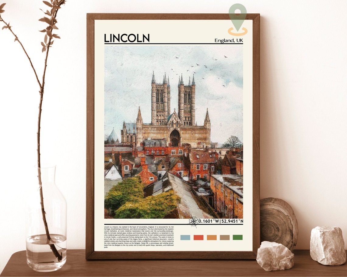 Lincoln Print Lincoln Poster Lincoln Wall Art Lincoln Travel Print Lincoln Art Print Lincoln Artwork Lincoln Photo England Print