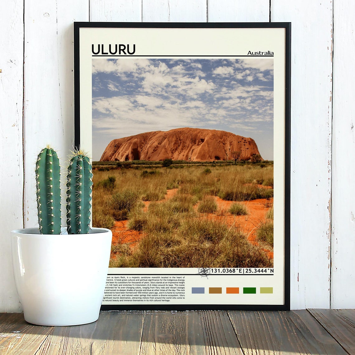 Uluru Australia Ayers Rock Red Desert Outback Monolith Travel Poster - Image 5