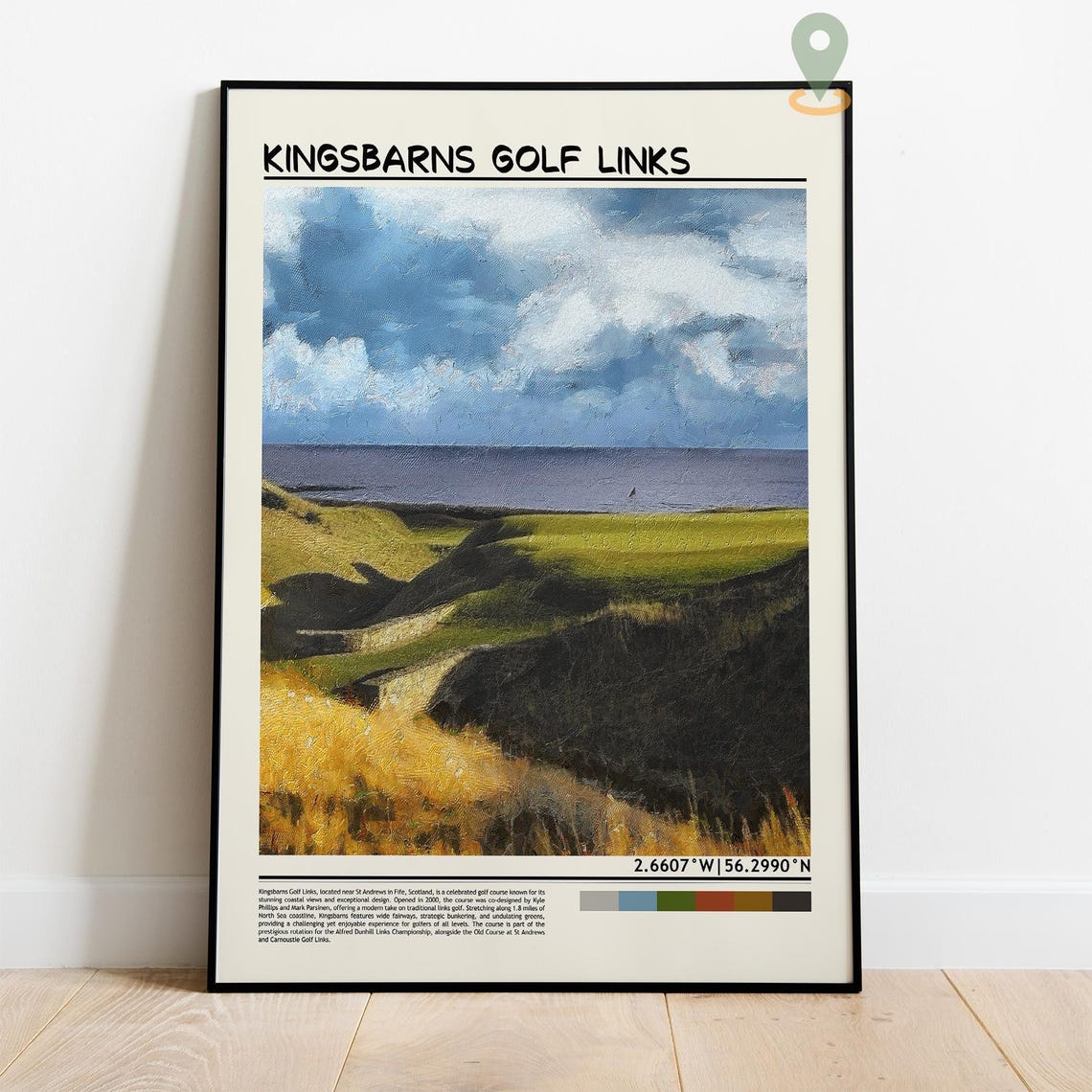Kingsbarns Golf Links Scotland Coastal Dunes Fairway Coordinate Poster - Image 4