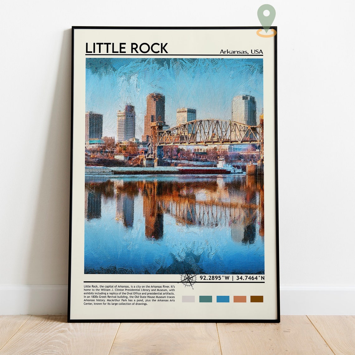 Little Rock Print Little Rock Art Little Rock Photo Little Rock Poster Print Little Rock Painting Arkansas Poster Little Rock Artwork - Image 5