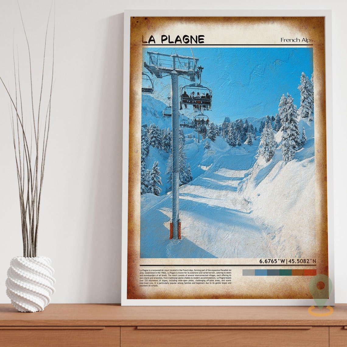La Plagne Print La Plagne Wall Art La Plagne Poster La Plagne Photo La Plagne Poster Print La Plagne Wall Dcor La Plagne France - Image 3