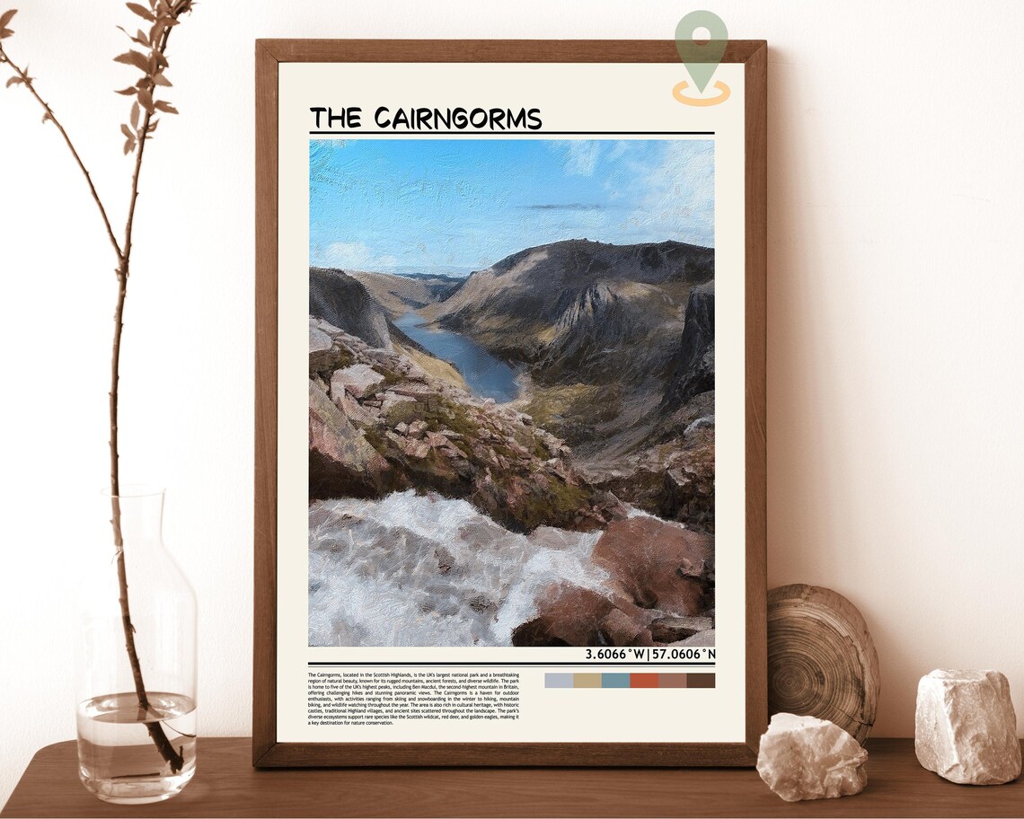 The Cairngorms Scotland Highland Lochan Mountain View Poster