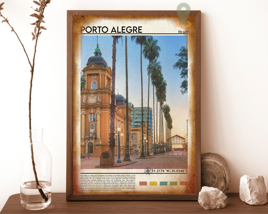 Porto Alegre Print Porto Alegre Poster Porto Alegre Wall Art Porto Alegre Travel Porto Alegre Art Print Porto Alegre Brazil Print - Image 6