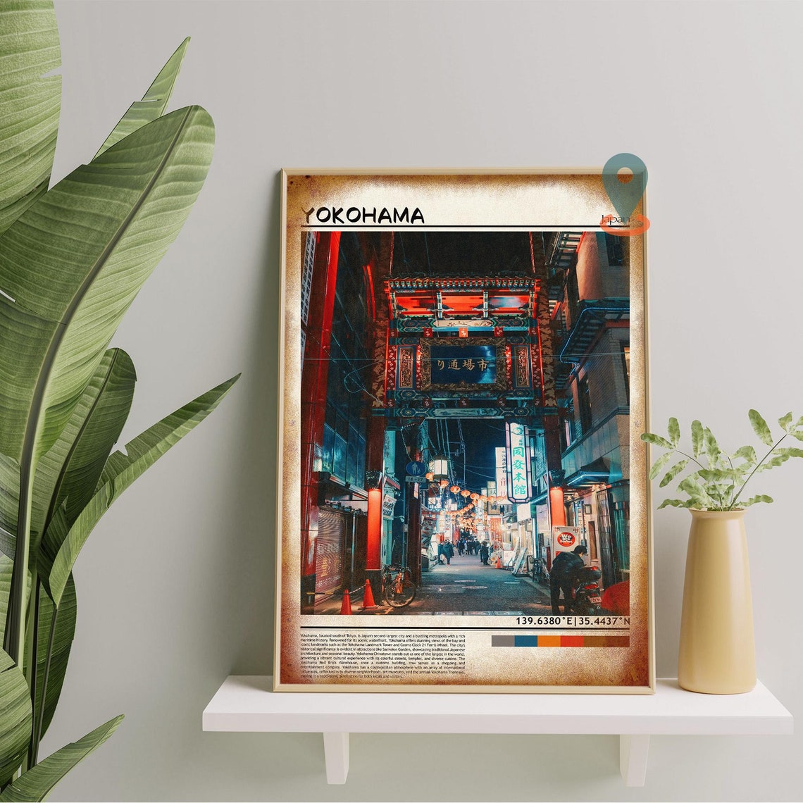 Yokohama Print Yokohama Wall Art Yokohama Poster Yokohama Photo Yokohama Poster Print Yokohama Wall Dcor Yokohama Travel Poster - Image 5