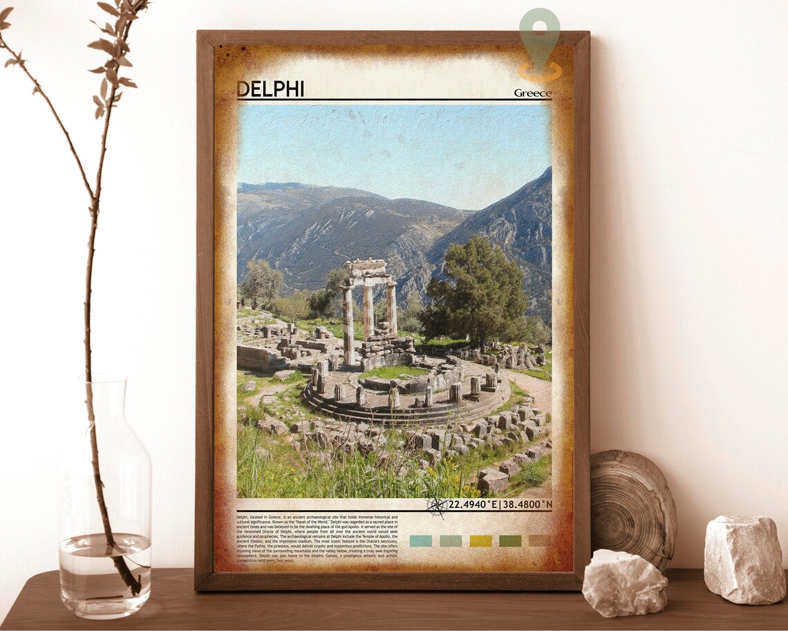Delphi Greece Ancient Ruins Photo Poster Temple of Apollo Art - Image 6