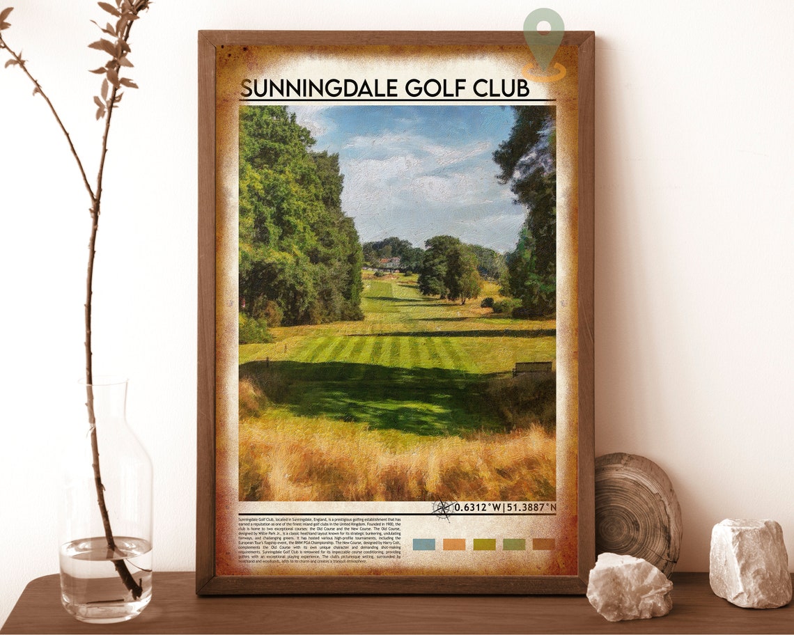 Sunningdale Golf Club England Fairway Landscape Travel Poster - Image 6